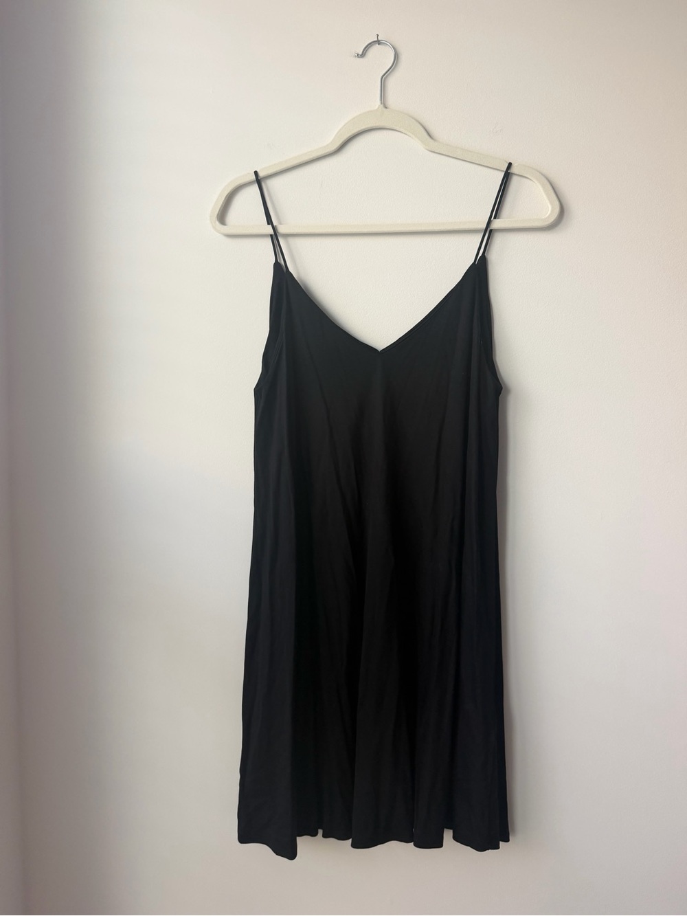 H&M Black Slip Dress with Spaghetti Straps